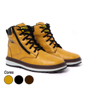 Tenis Bota Caterpillar Cat Super Leve Cor Cinza + Relogio